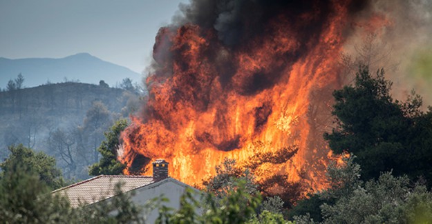 Yunanistan'daki Yangın 3 Gündür Söndürülemiyor