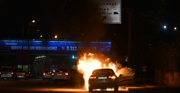 Çankaya'da Otomobil Yangını: İtfaiye Ekipleri Hızla Müdahale Etti