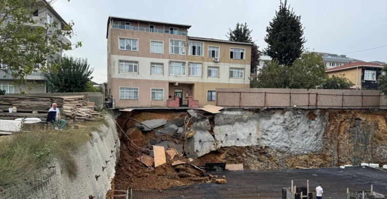 Üsküdar'da İnşaatın Çöken Duvarı Sebebiyle Arbede Ortaya Çıktı