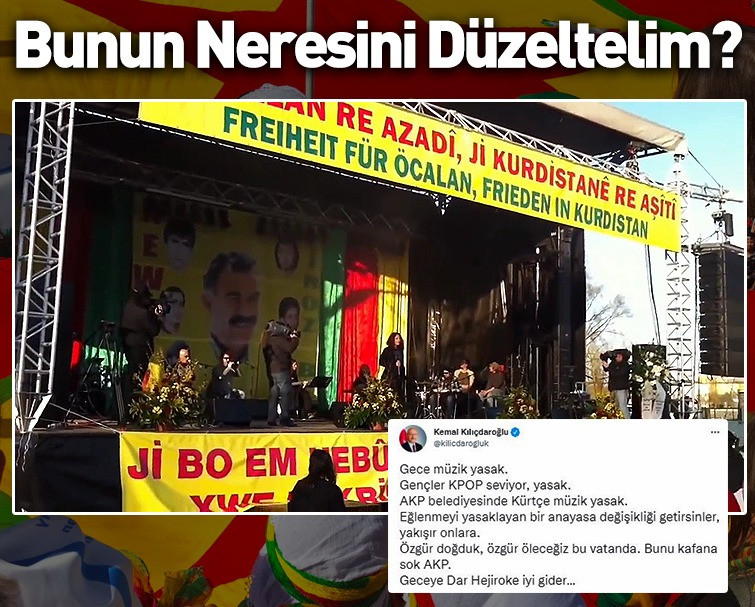 Kılıçdaroğlu'nun eleştirilerine yanıt geldi: Konserin yasaklanmasının sebebi Kürtçe şarkı değil, terörist ile ilgili paylaşımları