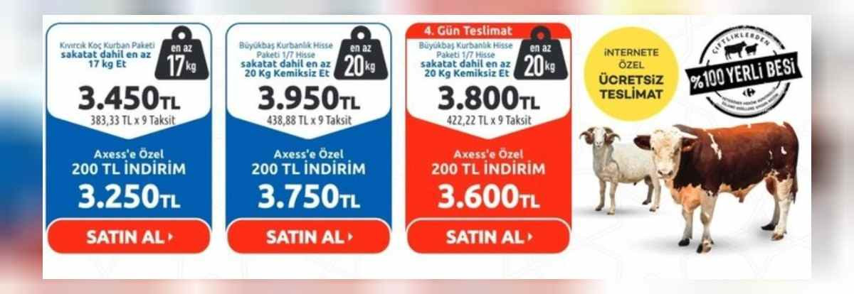 CarrefourSa kurbanlık fiyatları