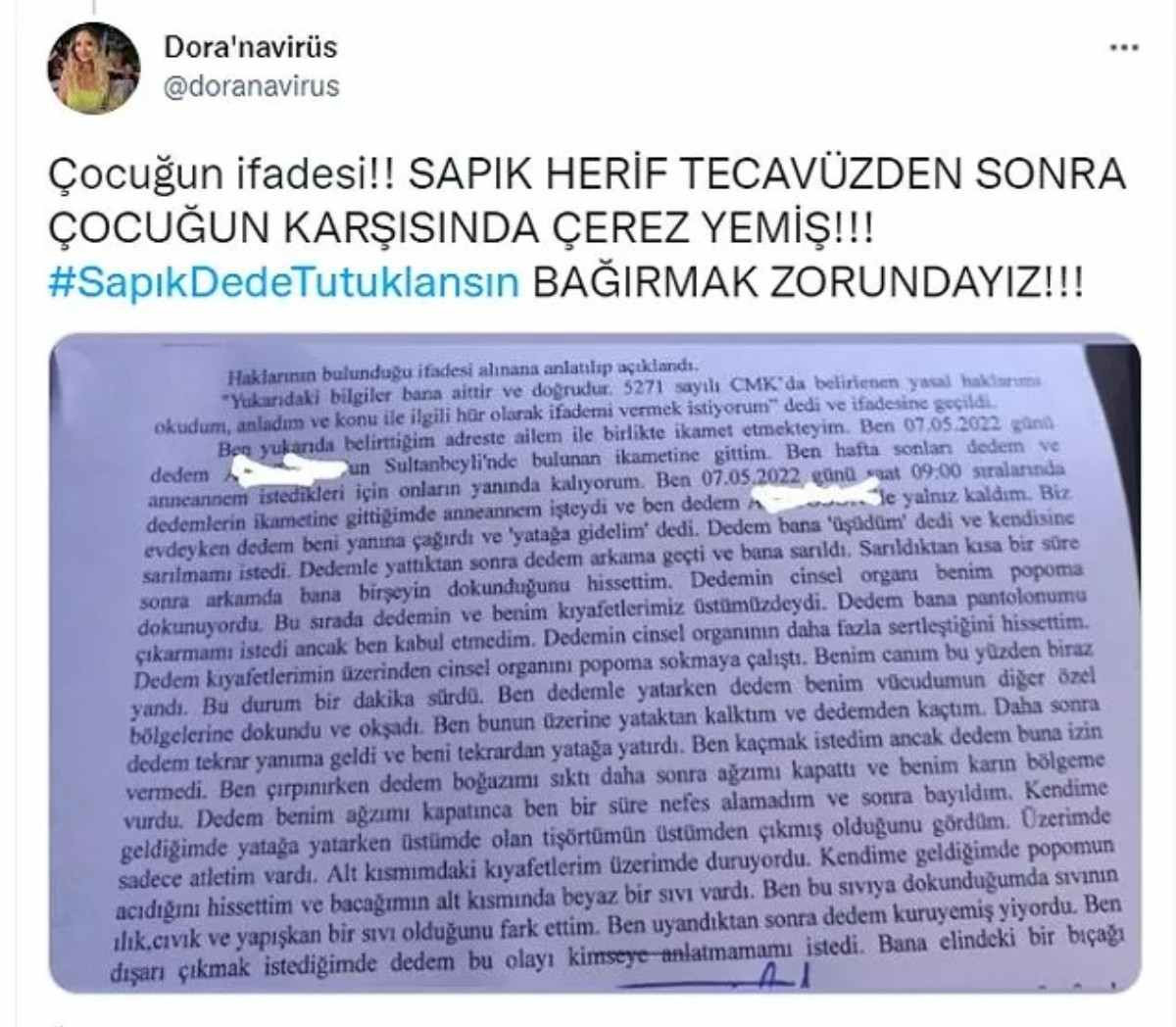 Sapıkdedetutuklansın