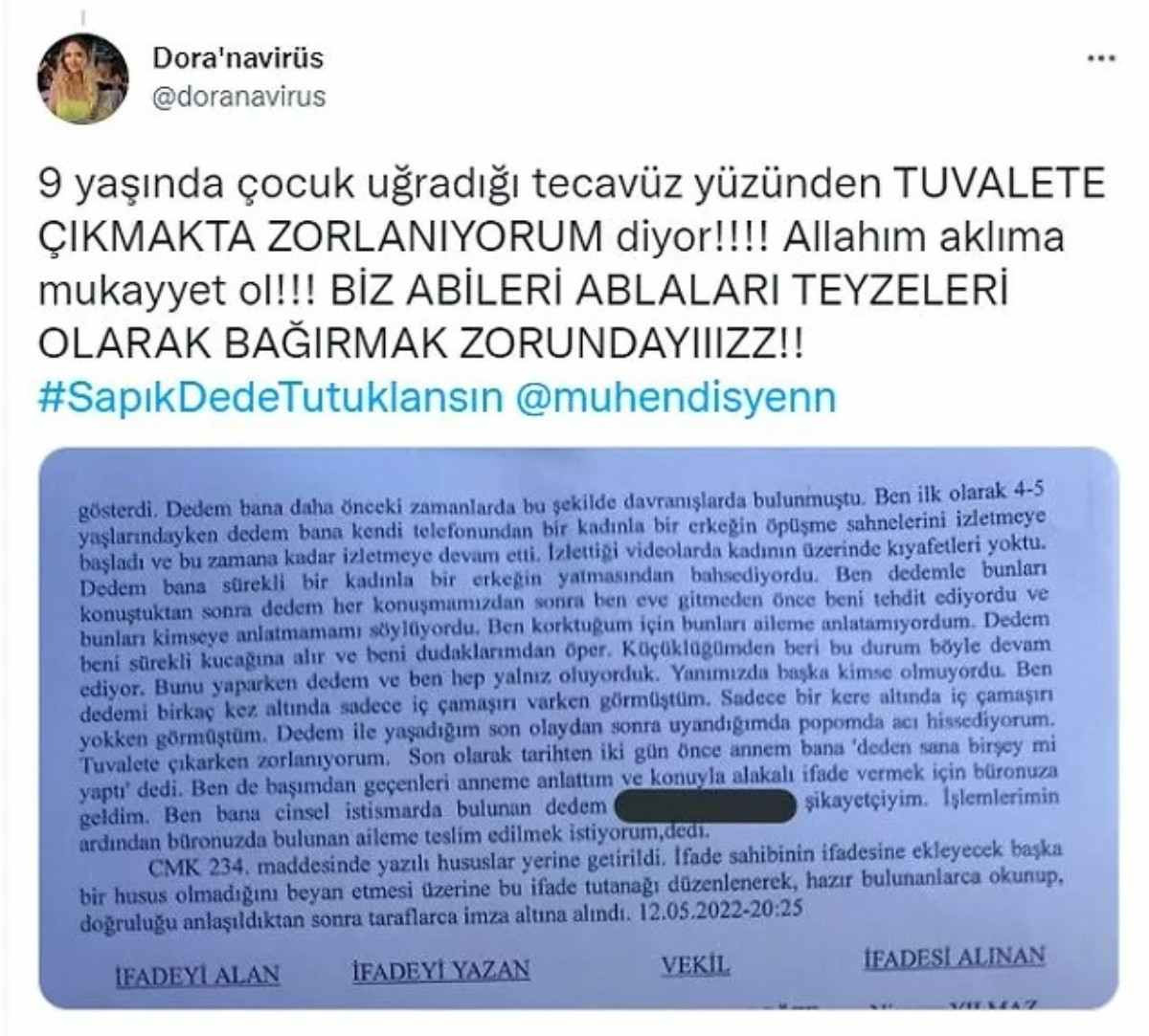 Sapıkdedetutuklansın