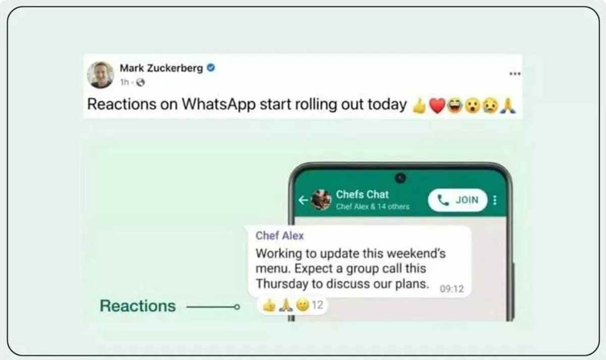 WhatsApp mesajlara tepki özelliği