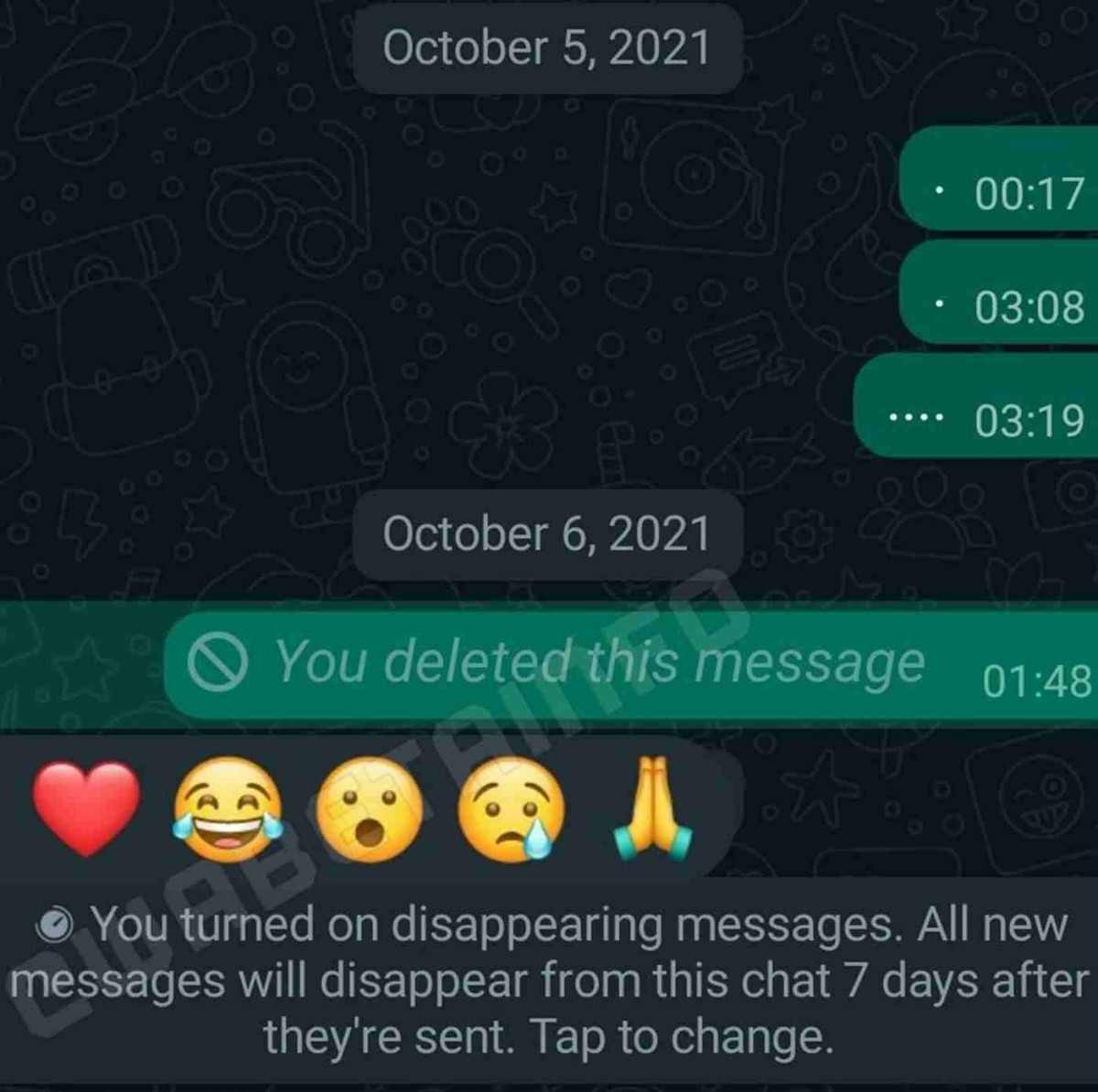 WhatsApp mesajlarına yeni özellik