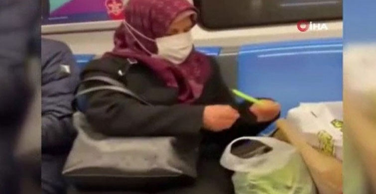 Metroda Fasulye Ayıklayan Teyze Sosyal Medyada Yoğun İlgi Gördü