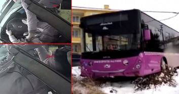 Halk Otobüsü Seyir Halindeyken Sürücü İle Yolcu Birbirine Girdi