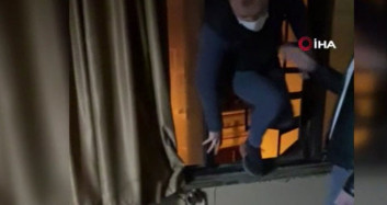 Beyoğlu’nda Polisten Kaçan Şahıs Camdan Atlamaya Kalktı