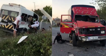 Çatalca'da feci kaza:  2’i ağır 8 kişi yaralandı!