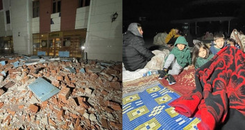 Düzce’de meydana gelen deprem anının görüntüleri kameralara yansıdı