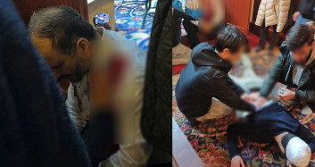 Fatih Camii'nde skandal olay: Slogan atan bir kişi imama bıçakla saldırdı