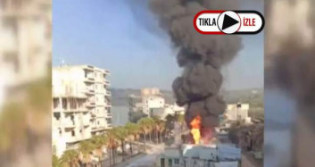 Suriye'de Benzin İstasyonunda Yangın!
