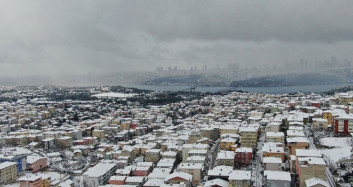İstanbul'un Kar Manzarası  Drone ile Görüntülendi