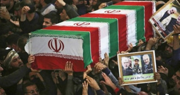 Süleymani'nin Cenazesi Toprağa Verildi İran Devrim Muhafızları Ordusu'na bağlı 
