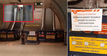 Metro İstasyonunda Çalışmayan Yürüyen Merdiven Vatandaşlara Zor Anlar Yaşattı