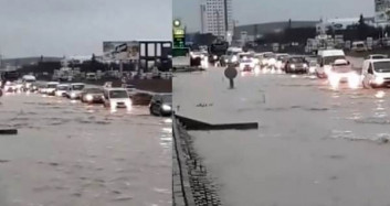 Edirne'de Araçlar Sular Altında Kaldı