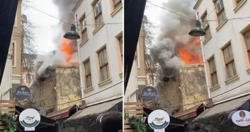 Ortaköy’de panik: Restoranda yangın çıktı, tüm bina hasar aldı! O anlar kameraya yansıdı