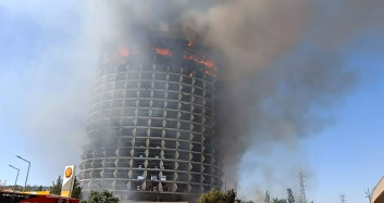 Otel alevler içinde kaldı: Gaziantep’te korku dolu anlar