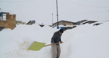 Ovacık'ta Şiddetli Kar Yağışı Altında Kaldı