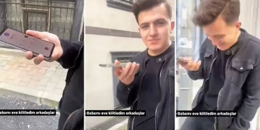 Sosyal medya bu videoyu konuşuyor: Oy kullanmasın diye babasını eve kilitledi